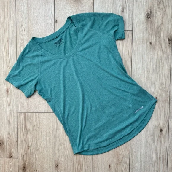 patagonia t-shirt teal blue - Picture 1 of 6